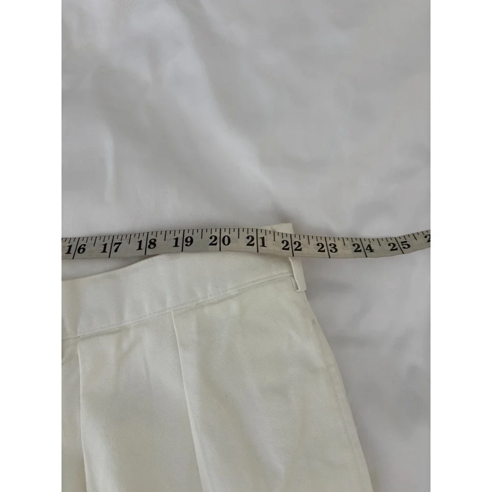 Polo Ralph Lauren Big Tyler Short 46 White Pleat Preppy Ivy Dadcore Resort *READ